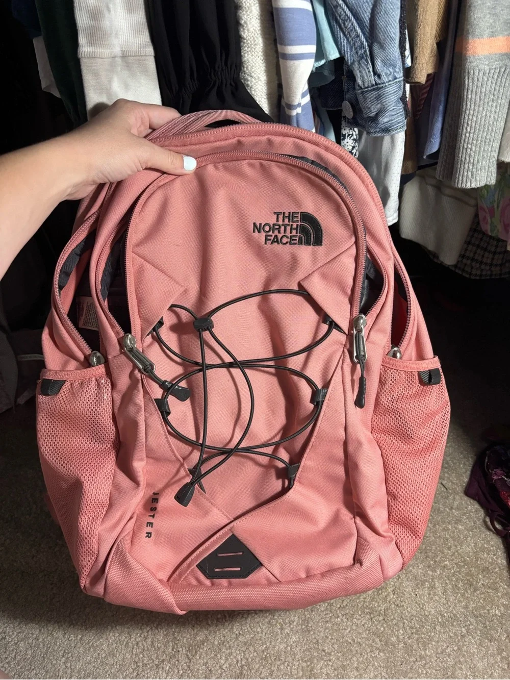 The North Face Dusty Rose Women's Backpack with Bungee Cord